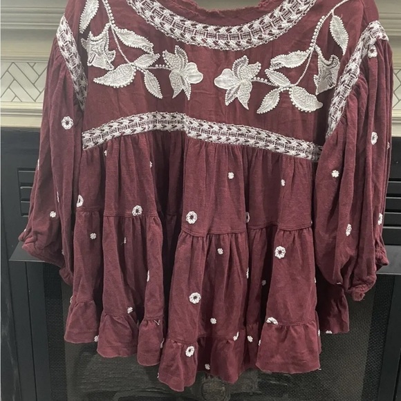 Free People Sweet Raisin Combo Edie T-Shirt, Size M - Picture 3 of 8